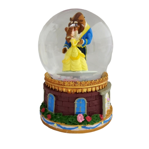 DISNEY Beauty and the Beast Tune "Beauty and the Beast"Waterglobe Snow Globe New - Picture 5 of 6